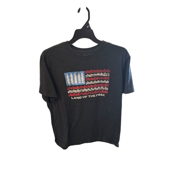 State of Mind Red/White/Grey/Navy American Flag Tshirt Women’s Size L - Picture 2 of 7